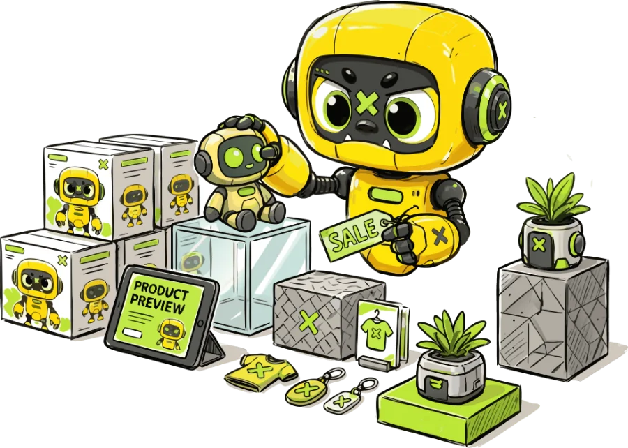 Visual merchandising mascot